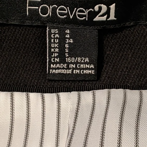 Forever 21 Black Blazer Size 4 - Picture 5 of 6